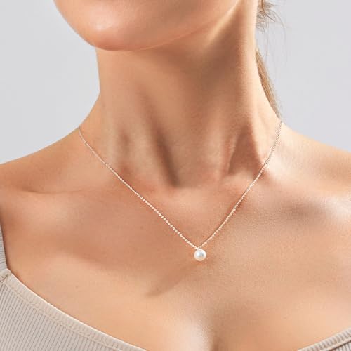 Image of Zeffy Gold Pearl Necklace for Women, Dainty 14K Gold /Silve Plated Layered Pearl Choker Pearl Earrings Pearl Bracelets Wedding Trendy Gold Jewelry Set for Women Gifts
