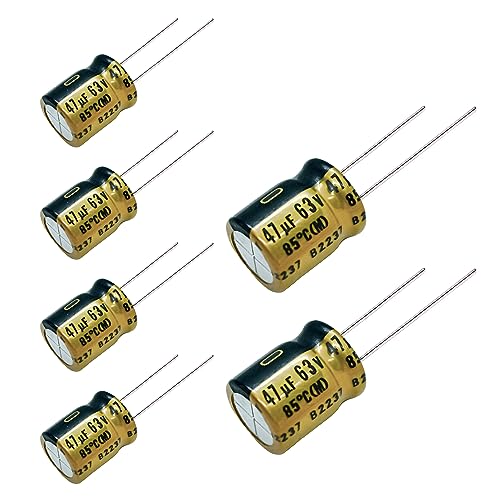 6��Nichicon FG 63V 10?1000uf�I�[�f�B�I�O���[�h�̃R���f���T (47uf)