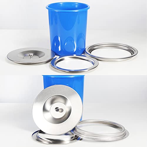 Basurero de acero inoxidable con tapa, pequeño, azul miniatura 4
