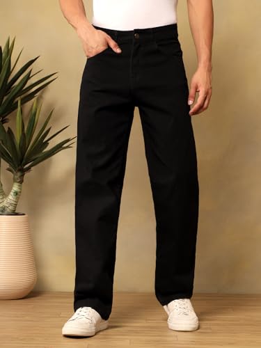 Image of KOTTY Mens Solid|Mid Rise| Coin Pocket|Button|Ankle Length|5 Pocket Jeans