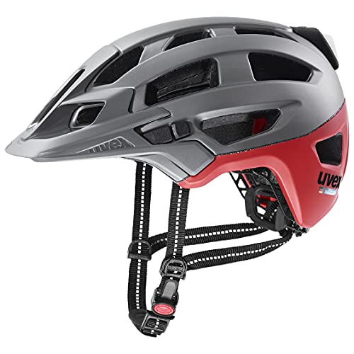 uvex Finale Light 2.0 - sicherer City-Helm für Damen und Herren - inkl. LED-Licht - autom. Lichtsensor - Silver red matt - 56-61 cm