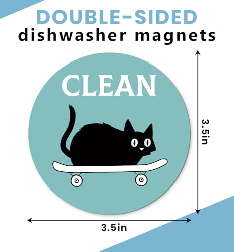Imán decorativo lavavajillas gato negro reversible miniatura 2