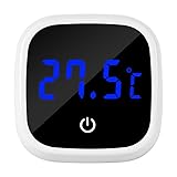 Aquarium Thermometer, Mini Aquarium Thermometer Digital, LED-Anzeige, Hochpräzisions-Temperatursensor, Geeignet für Süßwasser-Meeresaquarien
