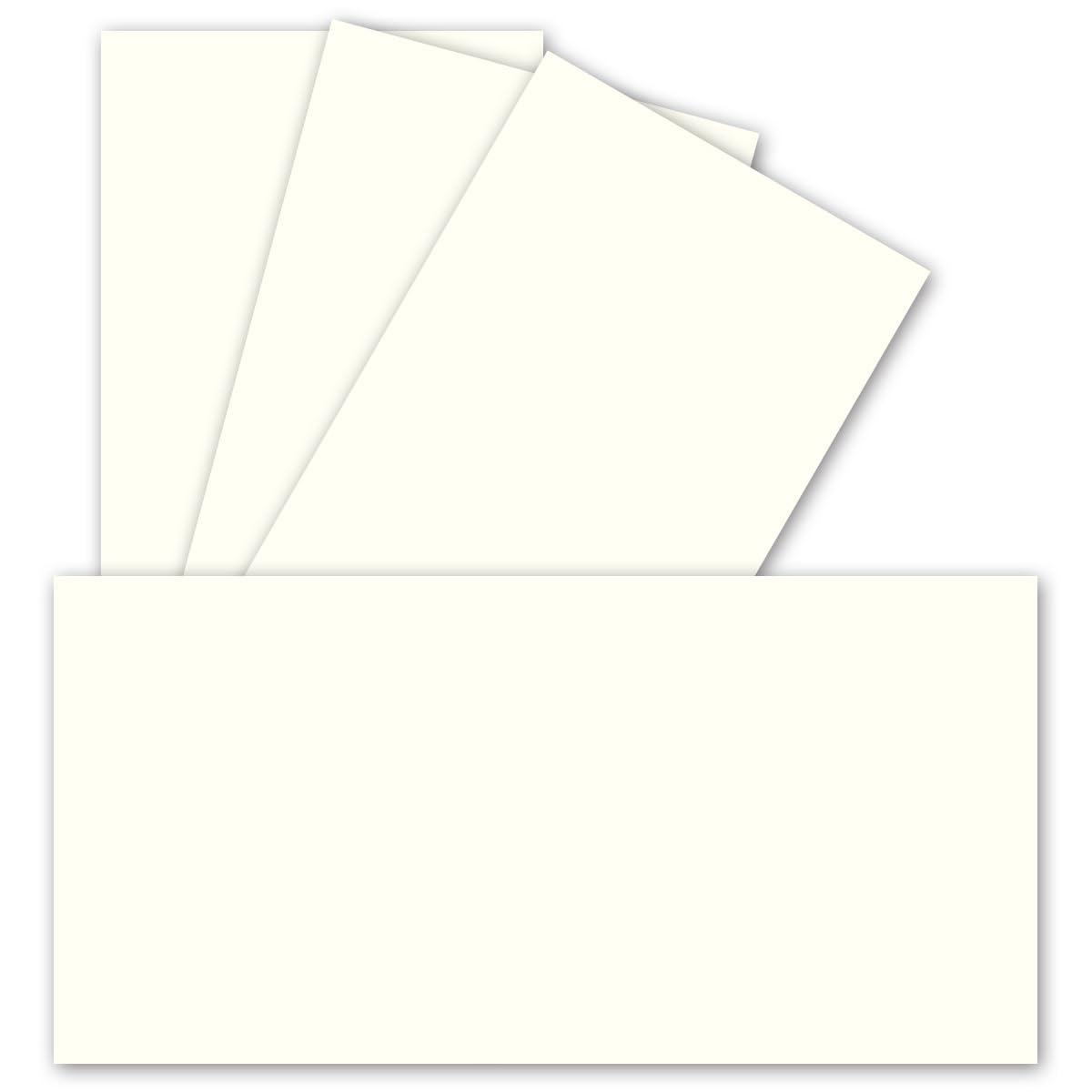 Set carta singola DIN lunga con busta abbinata DIN lunga 500 Set 22 - Naturweiß
