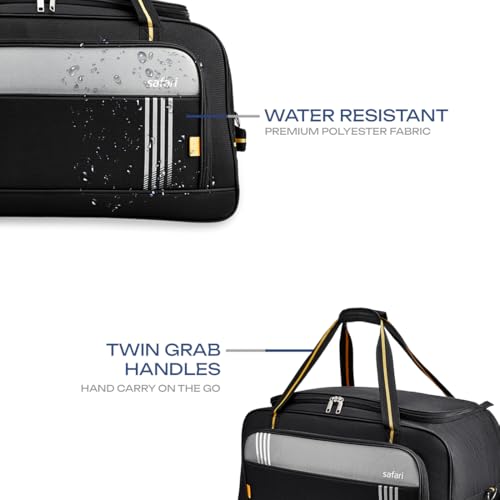 Image of Safari Imperia Trolley 3 Years Warranty Duffle Bag (58 Cm, Black) (IMPERIA58RLBLK)