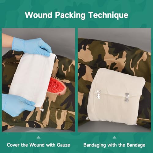 Image of Thigh Laceration Wound Packing Trainer for Hemostasis Practice | Wearable Wound Simulator, Realistic First Aid & Emergency Response Demonstration