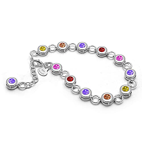 Classic Tennis Bracelet 925 Sterling Silve For Women Elegant Cubic Zirconia Crystals Bangle 8 Inch Adjustable Charm Jewelry Gift