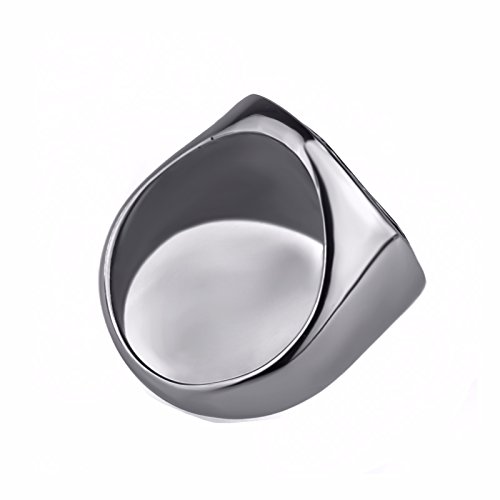 Elfasio Pentagram Satanic Baphomet Goat Rings Sulfur Leviathan Cross Satan Demon Devil Symbol Men Stainless Steel Ring Size 13 #TOP2