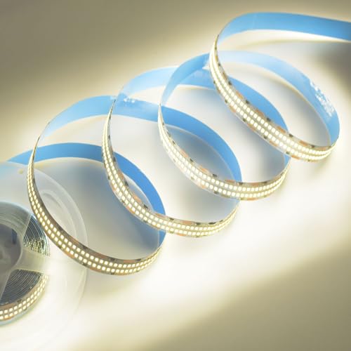 Image of SUYOOULIN LED Strip Lights, 16.4ft Dimmable DC 12V SMD 2025 Double Rows 3120 LEDs 65000LM Super Bright LED Ribbon Strip, Non-Waterproof IP21 for Home Party Decoration (Neutral White 4500K)