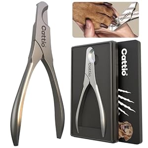 Dog Nail Clippers – All Steel Material, Built-in Spring,Heavy Duty Dog Nail Trimmer Full Metal Razor Sharp Professional for All Dogs Cats with Thick Toena,Dog Nail Trimmers