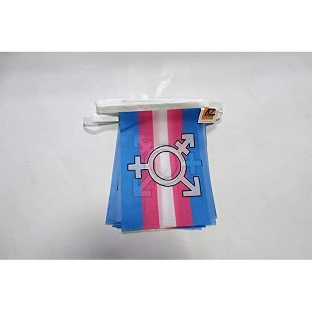 AZ FLAG Transgender Symbol Bunting 20 ft 20 flags Light Polyester