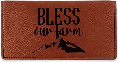 RNK Shops Personalized Farm House Leatherette Checkbook Holder - Double Sided