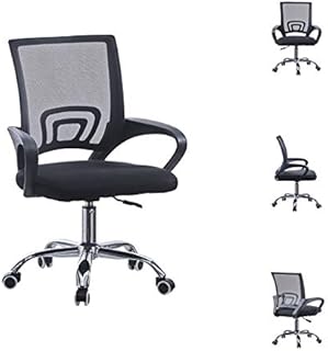 OFCASA Black Computer Desk Chair with Arms Height Adjustable Padded Office Chair on Wheels Executive Ergonomic Mesh Swivel Chair for Desk Home Office