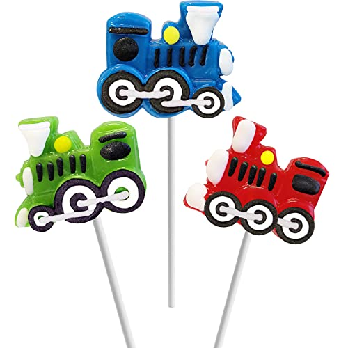 Fruidles Party Fun Train Lollipops Variety 12 Pack Mixed Fruit Flavor Party Suckers Perfect Train Party Favors For Your Train Birthday Party #TOP4