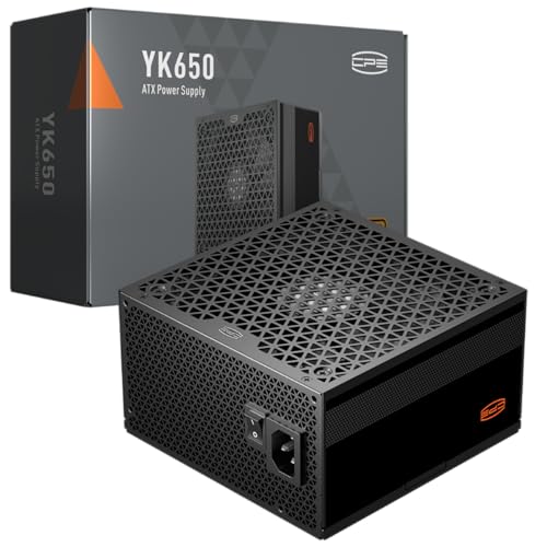 PCCOOLER CPS YK650 電源、80 Plus BRONZE 認定 完全モジュラー PCIe & ATX2.53 ゲーミング PSU 幅広い互換性 135mm HYB ファン、Taiwanese Electrolytic Capacitator - 7年保証 650W