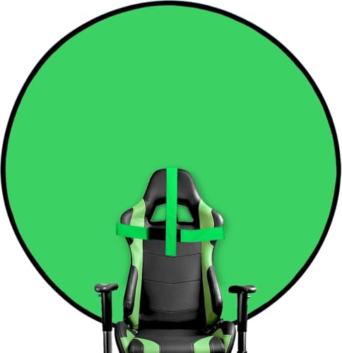 Portable Green Screen Chair 57 in Greenscreen Backdrop with Stand Double Sided Foldable Green Background Chroma Key for Photography Streaming Gaming Photo Zoom Video Chats and Meeting