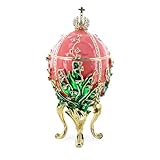BestPysanky 1898 Lilies of The Valley Royal Russian Egg 6.25 Inches