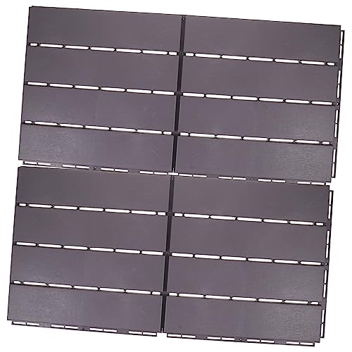 FIXOSHEE 4pcs Interlocking Deck Tiles Plastic Imitation Wood Outdoor Flooring for Balcony Garden Patio Home Decor