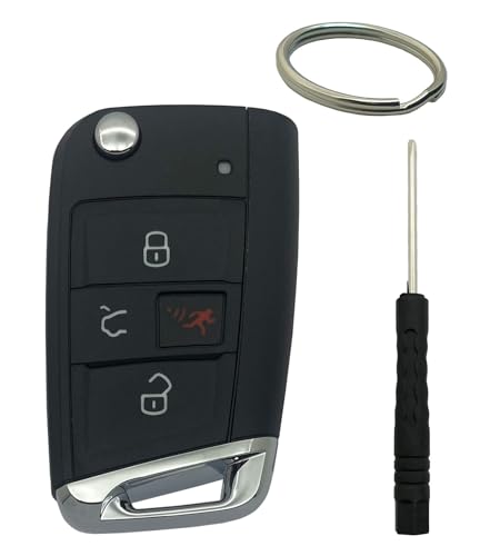 Coque de clé VW pliable : Restaurer votre télécommande de voiture 4 boutons usée
