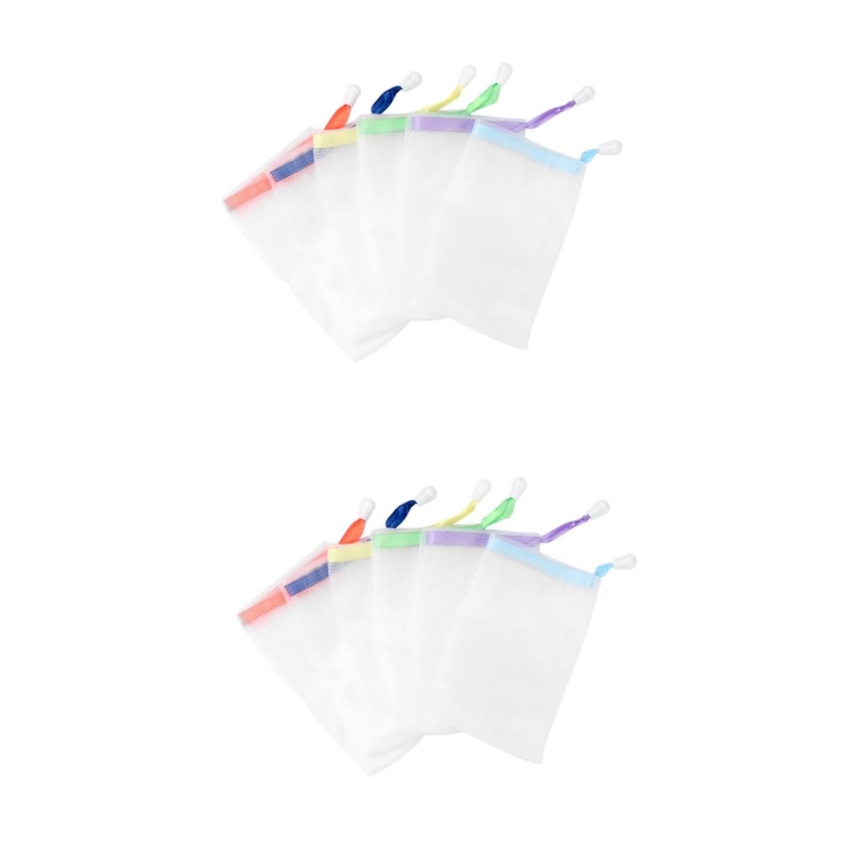 Angoily 2packs Mesh Bags for Soap Bars Net Sack Saver Drawstring Holder for Homemade Soap