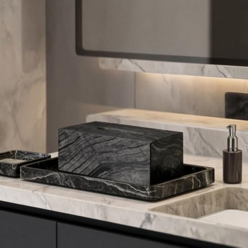 Tarro con tapa versátil para hisopos que soluciona el desorden del baño 6