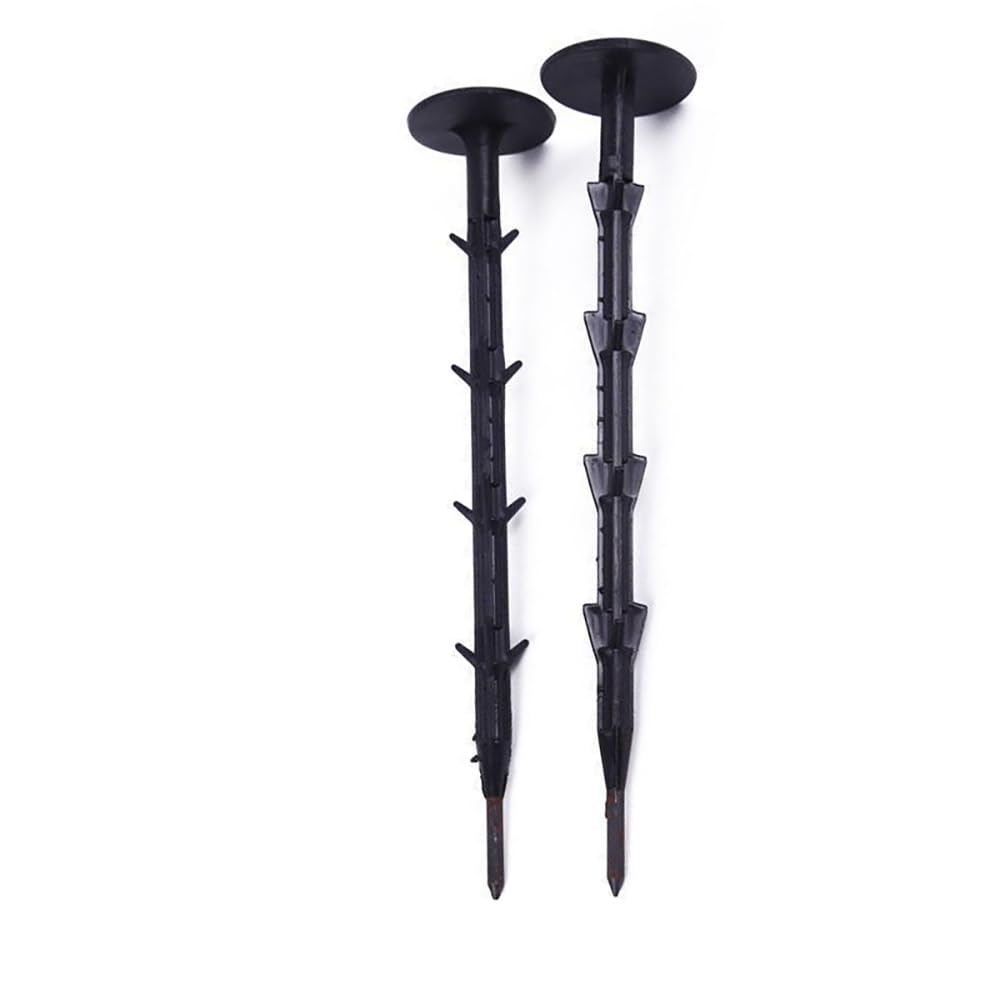 VAN DER LINN WEED CONTROL FABRIC 100GSM GROUND COVER GARDEN Metal Plastic Pegs (6" Plastic Pegs (10PCS))