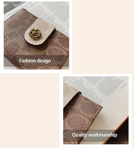 PU Leather Slim Bifold Cash Money Wallets,Minimalist Credit Card Clip Holder,Compact RFID Blocking Coin Purse Pouch Bag.4