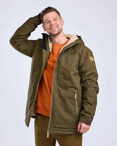 Pinewood Herren Finnveden Winter Jacke - Warmer und wetterfester Parka Herren mit Teddyfleece-Futter, verstellbarer Kapuze und praktischen Taschen - stilvoll & funktional