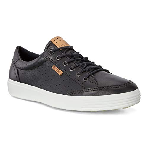 ECCO Men's Soft 7 Light Sneaker, Black Perforated, 44 M EU (10-10.5 US)