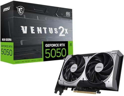 MSI Placa gráfica Gaming RTX 5050 8G Ventus 2X OC (8GB GDDR6,128-...
