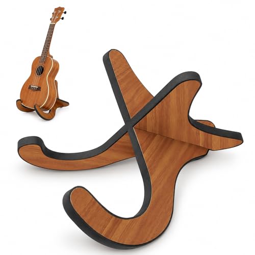 Ehanfus Support Universel pour Ukulélé, Support Ukulélé en Bois
