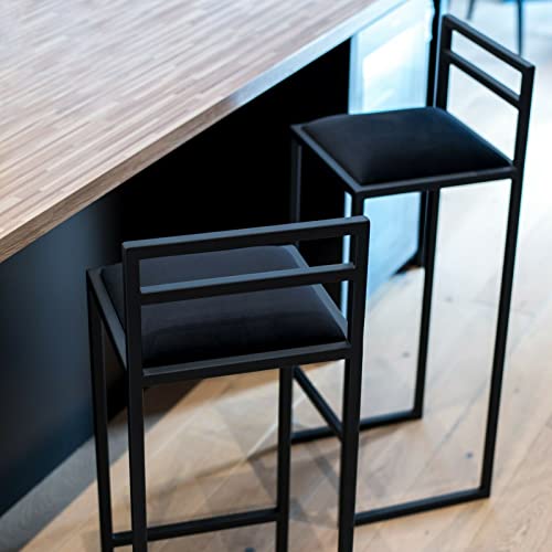 Material de Stool Alto negro Cover