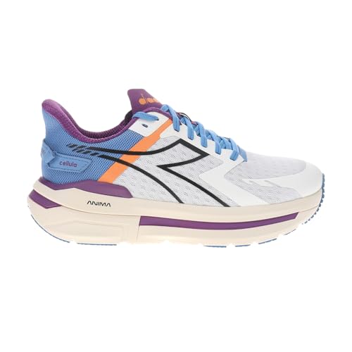 Diadora Mens Cellula Running Sneakers Shoes - Blue, Orange, Purple, White