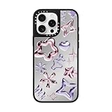 CASETiFY メタル グレーズ iPhone 16 Pro Max ケース [傷つけ防止/鏡面(スマホカバー) / MagSafe対応] - Colored Metallic World - シルバー (ブラックバンパー)