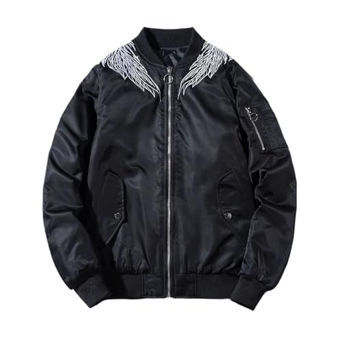 Veste de baseball en coton chaud rembourré pour homme blouson brodé hiver lâche