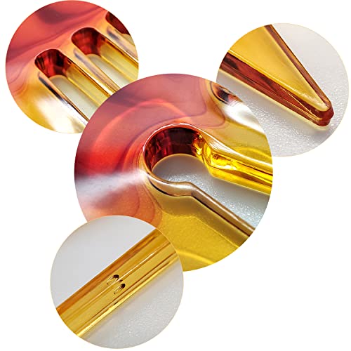 Hair Pick Comb 3 In 1 Fish Tail Bone Shape Professional Hair Comb Perfect For Creating Lines,Crew Cut,Slicked-Back,Undercut,Mohawk,Faux Hawk,Bowl Cut,Rat Tail Comb Over,Quiff,Mop-Top,Spiky Hair(Amber) #TOP3