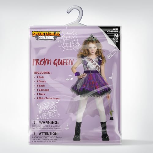 Disfraz de Reina Prom Zombie para Niñas miniatura 6