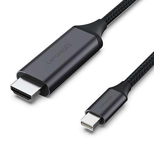 UPGROW Mini DisplayPort to HDMI Cable 6ft Nylon Braided Aluminum Shell Thunderbolt to HDMI Cable for MacBook Air/Pro, Surface Pro/Dock, Monitor, Projector, and More