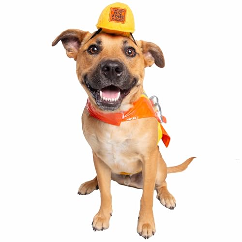 Disfraz para perro obrero de construcción talla XL