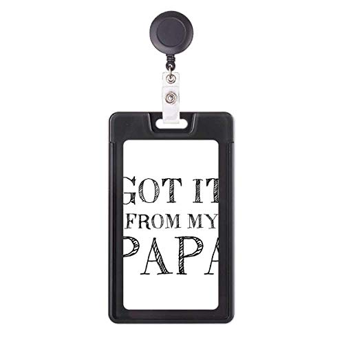 Étui rétractable pour badge Papa au bureau, enrouleur de carte