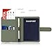 Melsbrinna Premium Leather Passport Holder Covers Case, Waterproof Rfid Blocking Travel Wallet Passport Holder with Pen Holder, Cute Passport Book for Women/Men (Simplicity, AE-Moss green)