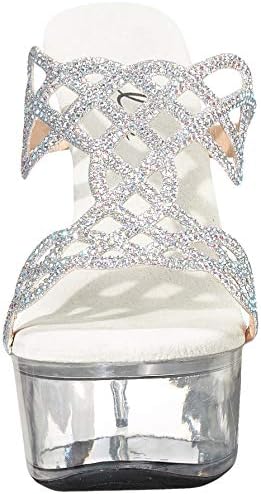 Ellie Shoes Women's Sabrina Slide Sandal, Silver, 8 | Image 1