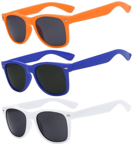 OWL 3 Pack Kids Sunglasses, UV Protected Polarized Anti-Glare Sunglasses for Toddlers, Colorful Childrens Sun Glasses