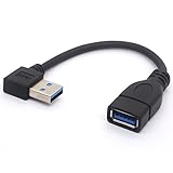 usb 90 cable Cavo di ricarica per trasferimento dati ad alta velocità – cavo USB 3.0 A maschio a femmina può supportare velocità di trasferimento dati fino a 5 Gbps, 10 volte più veloce rispetto ai tradizionali cavi USB 2.0. Questo cavo USB 3.0 consente una ricarica sicura fino a 2,4 A. Retrocompatibile con USB 3.0, USB 2.0 e USB 1.1.