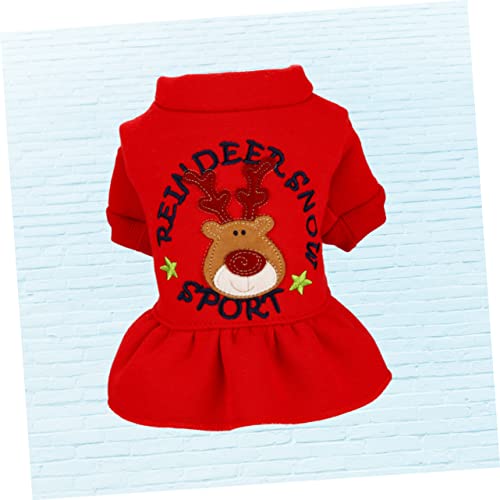 NOLITOY 1Pc Moletom Vermelho Roupas Para Animais De Estimação Suéter Verde Vestidos Para Inverno De