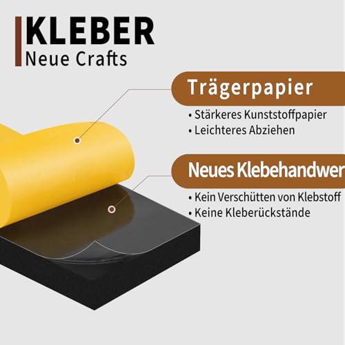 Yotache Dichtungsband Selbstklebend 12 mm(B) x 6 mm(D) Türdichtung Selbstklebend Wärmedämmung, Schalldämmung, Stoßfestigkeit, Schwarz (2 Rollen je 4m lang)