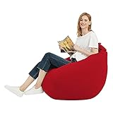 Langla-Shades Bean Bag Chair Cover, Stuffed Animal Storage, Soft Cotton Blend Beanbag Cover for Kids
