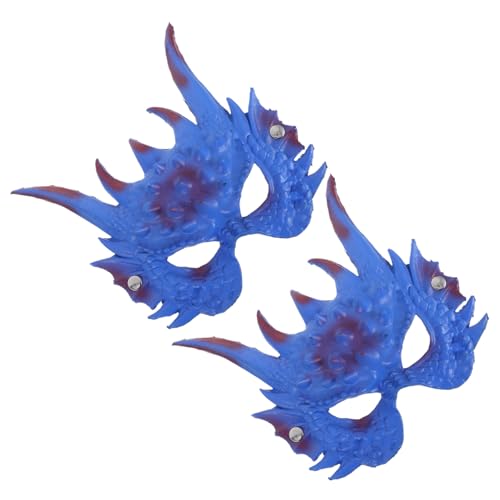 Masque de dragon azur pour fêter Halloween en famille