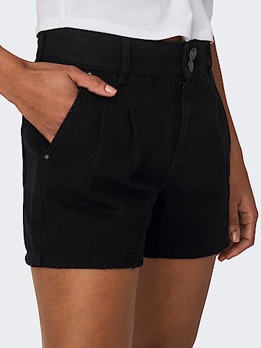 ONLY Damskie szorty ONLDEBBIE Life HW DNM Chino BJ, Black Denim, XS, czarny denim, XS