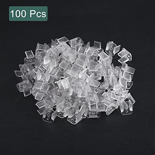 Image of MECCANIXITY LED Neon Mounting Clips, Fixing Clamps Holder for 8mm Neon LED Strip Pack of 100